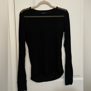 Michael Lauren Black Long Sleeve Top with mesh cut out